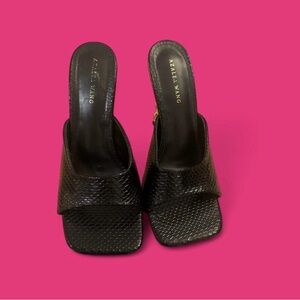 Urban Outfitters Azalea Wang Lydia Black Textured Mules